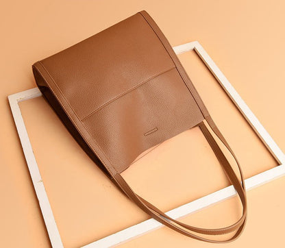 Simple Solid Color PU Leather Shoulder Bag