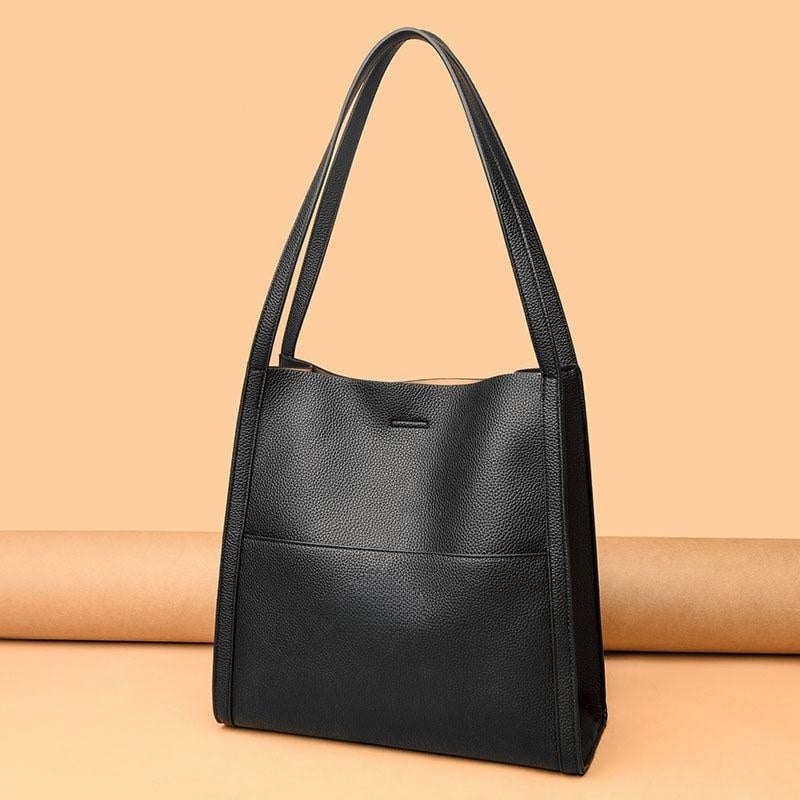 Simple Solid Color PU Leather Shoulder Bag