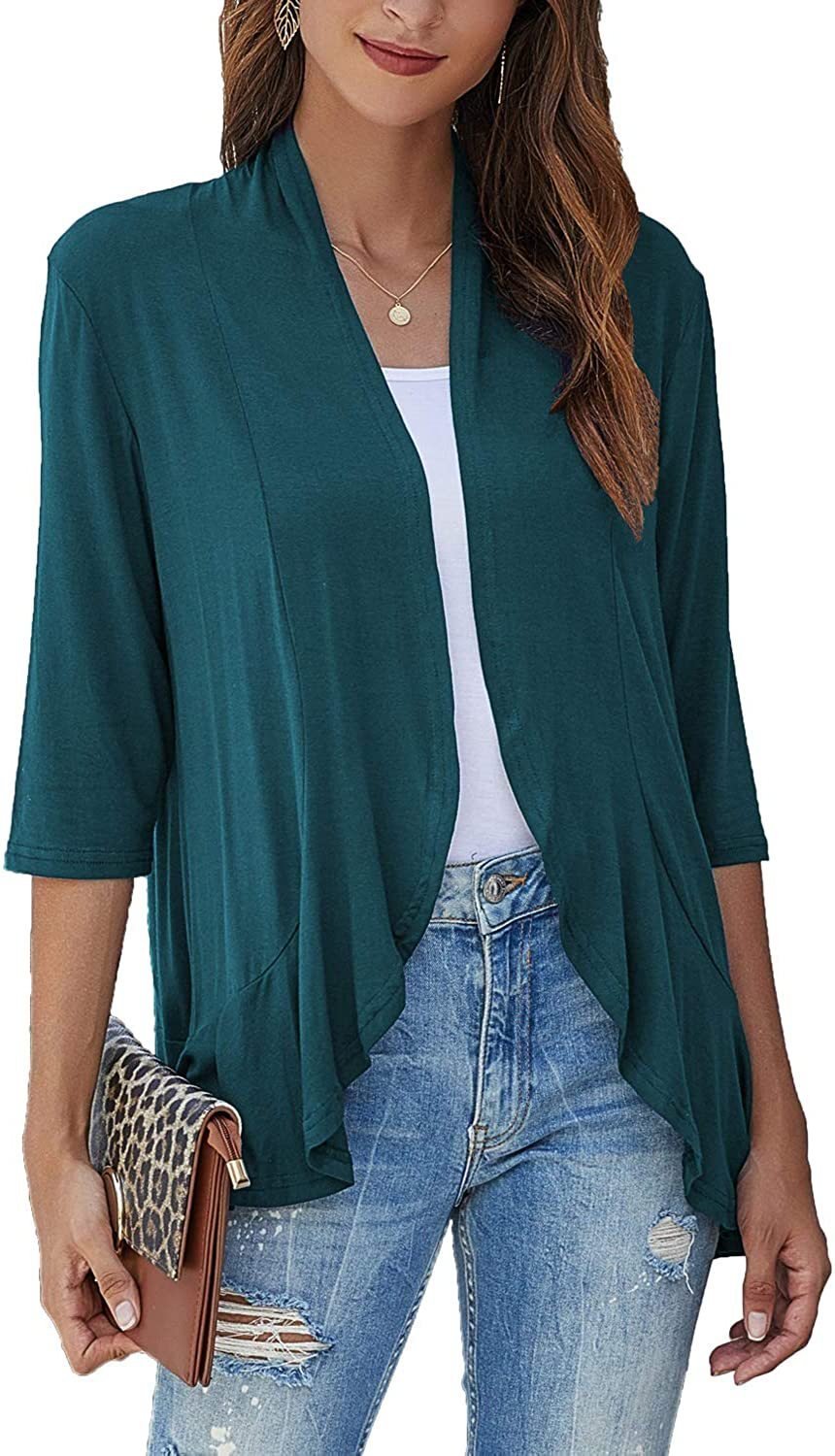 Casual Lightweight Cardigans With Open Front For Women