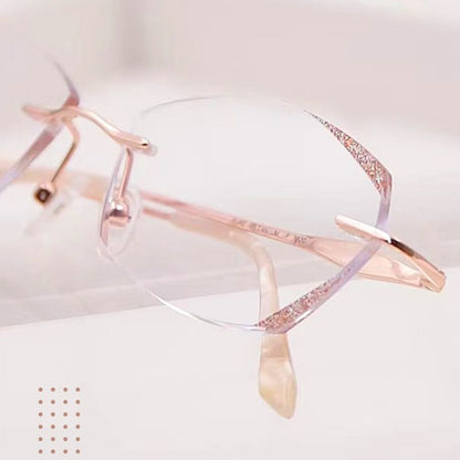 Fashion Anti-Blue Light Rimless Reading Glasses