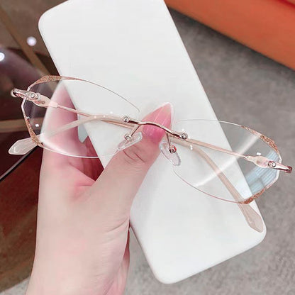 Fashion Anti-Blue Light Rimless Reading Glasses