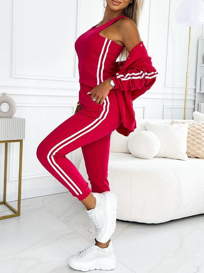 ✨Women's Three-piece Baseball Jacket And Pants Set