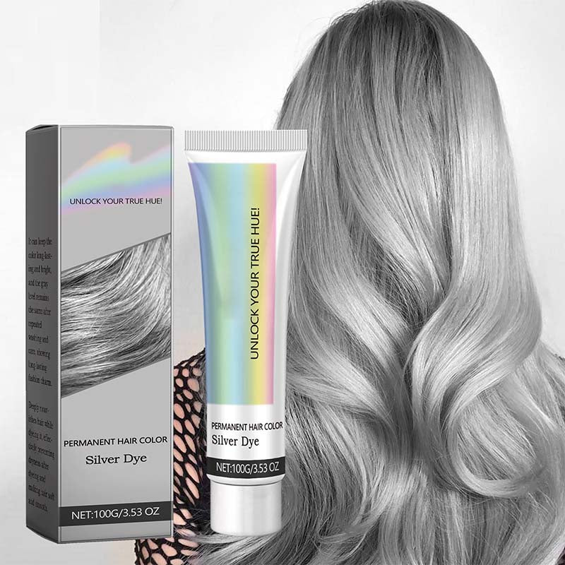 🎁2-in-1 Natural Essence Extract Silver Hair Dye-🔥Safer and Long-lasting