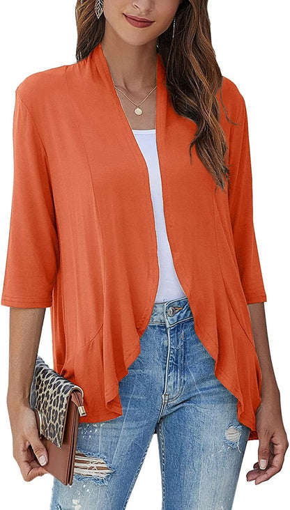 Casual Lightweight Cardigans With Open Front For Women