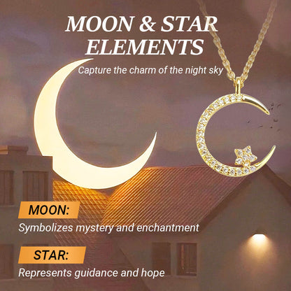 🔥New Year Gift For Women💕Bright Night: Moon Star Necklace🌙✨