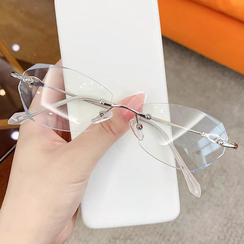 Fashion Anti-Blue Light Rimless Reading Glasses