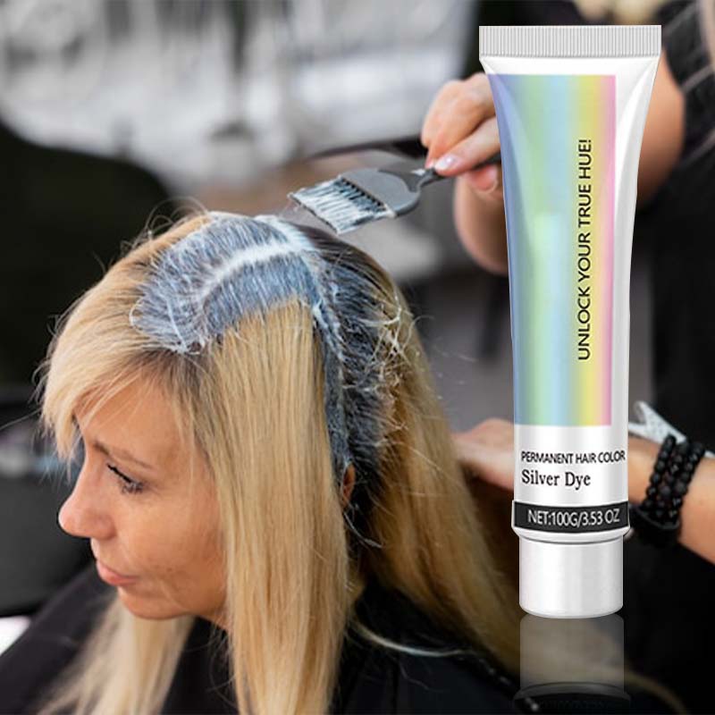 🎁2-in-1 Natural Essence Extract Silver Hair Dye-🔥Safer and Long-lasting