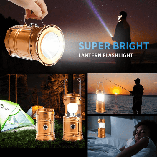 Solar Multifunctional Emergency Portable LED Fan Camping Light