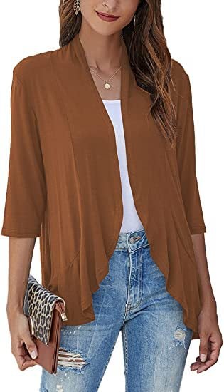 Casual Lightweight Cardigans With Open Front For Women