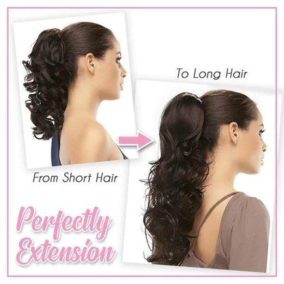 Clip-on Wavy Ponytail Extension