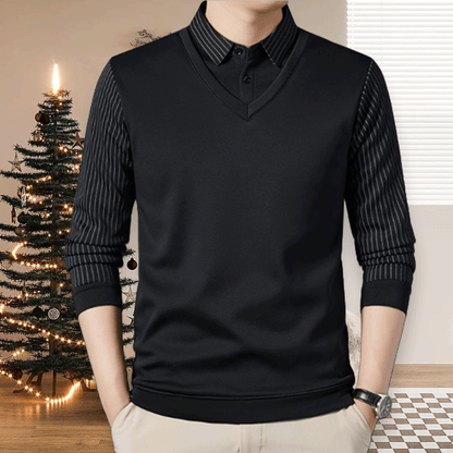 🎅Christmas Sale - 50% OFF🎅  Men's Warm Shirt With Imitation Two-Piece Suit