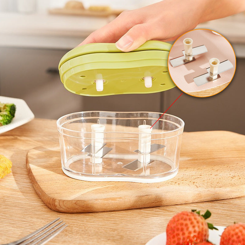 Hand-Powered Food Chopper and Condiment Maker