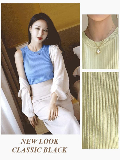 Ice Thin Knit Sleeveless Top