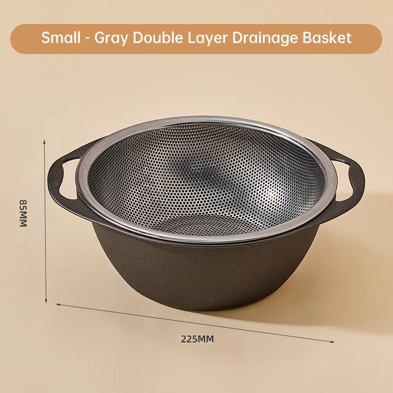 Multipurpose Double Layer Drainage Basket