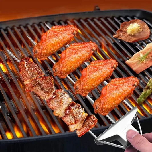 Stainless Steel Semi-automatic Household Barbecue Skewers