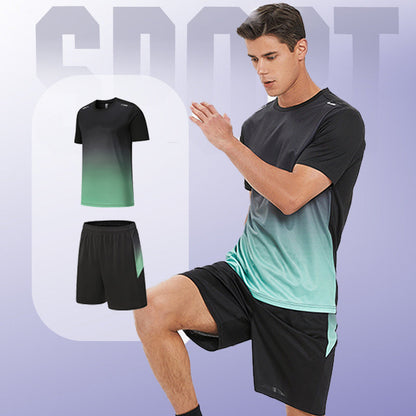 Men’s Loose-Fit Quick-Drying Athletic T-Shirt & Shorts Tracksuit