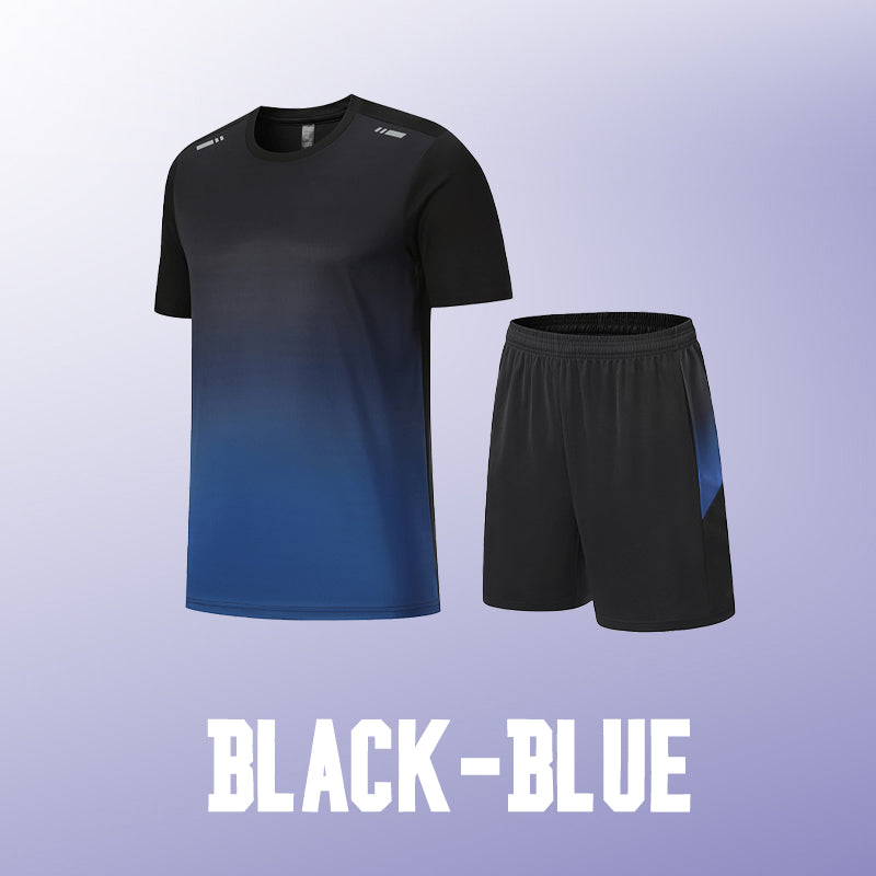 Men’s Loose-Fit Quick-Drying Athletic T-Shirt & Shorts Tracksuit