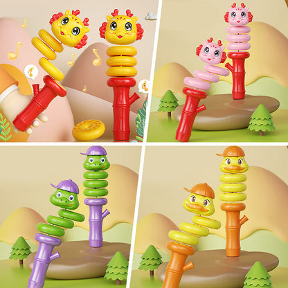 Cartoon Animal Shape Snake Twisting Hand Held Whistle Toy