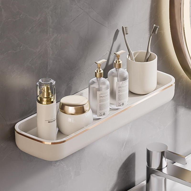 No-Punch Wall Mounted Bathroom Storage Shelf