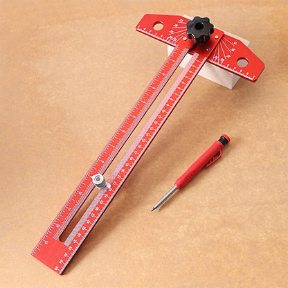 Multi-functional Aluminum Adjustable Scriber Drawing T-Square