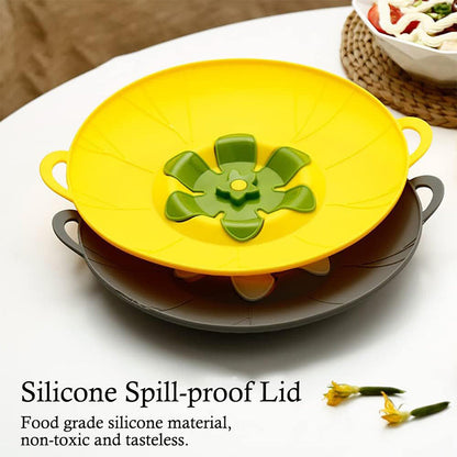 Spill Stopper Silicone Lid Cover for Kitchen Cooking