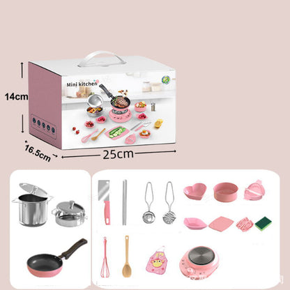 🎁[Best Gift For Kid]🍳Children's Real Cooking Mini Kitchen Toys - 22 PCS Set