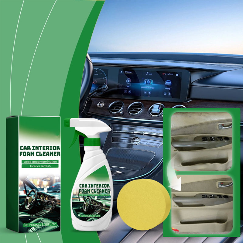 🔥BUY 1 GET 1 FREE🔥Effective Car Interior Foam Cleaner with Sponge