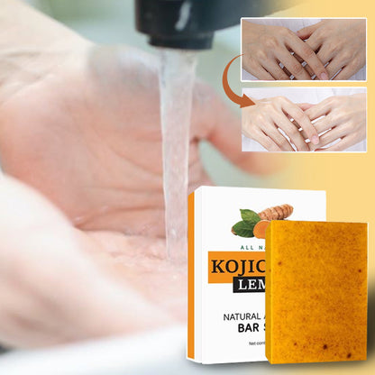 🥇Buy 2 Get 1 Free🧼Lemon Turmeric & Kojic Acid Soap Bars