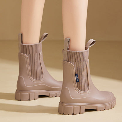 Waterproof Non-Slip Thick Sole Mid-Calf Boots