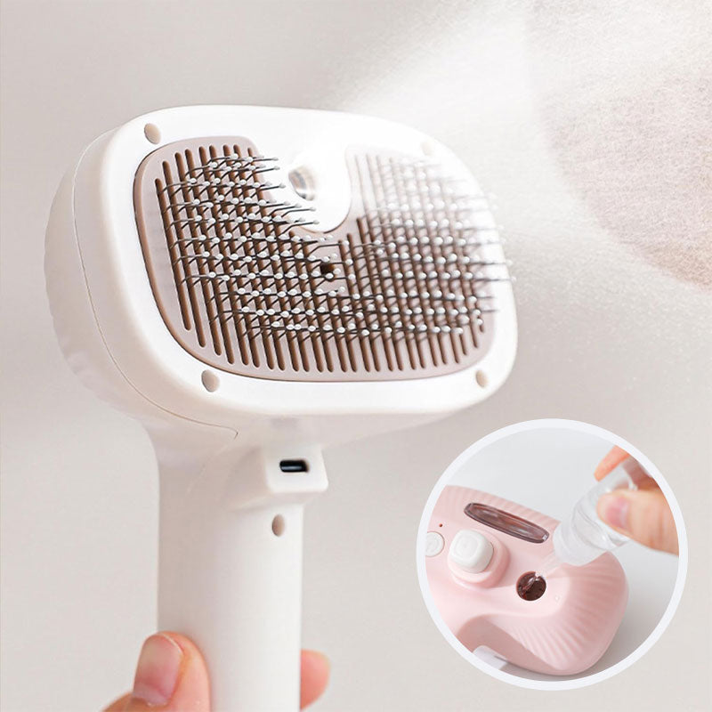 Rechargeable Cat Steam Brush with Self Cleaning