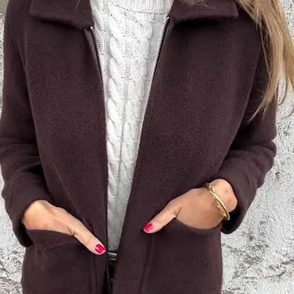 💖Women's Knitted Zipper Coat With Pockets