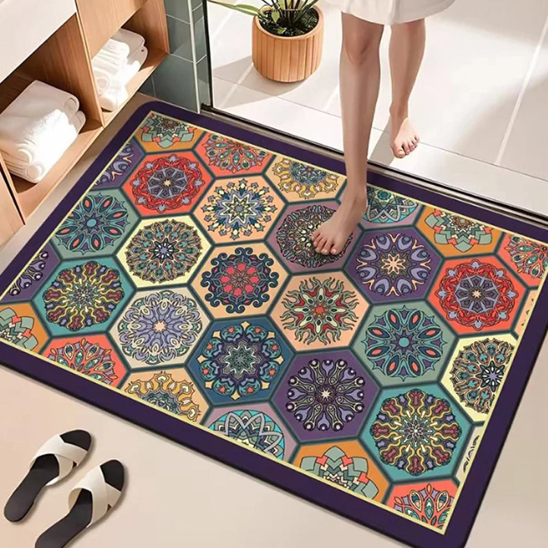 Bohemian Geometric Door Mat for Entryway