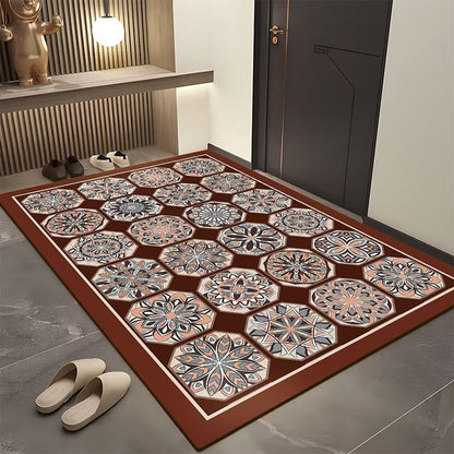 Bohemian Geometric Door Mat for Entryway