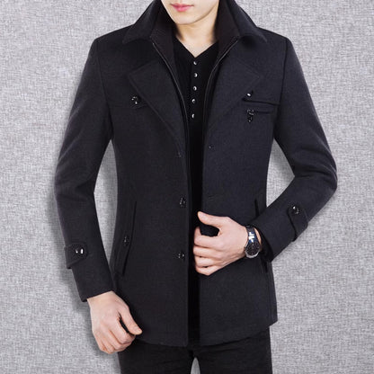 Men's Business Tweed Coat