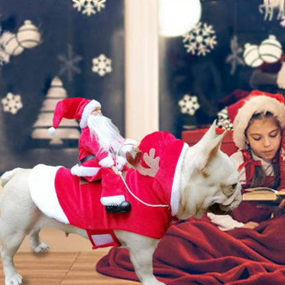 Santa Riding Dog Costume for Christmas