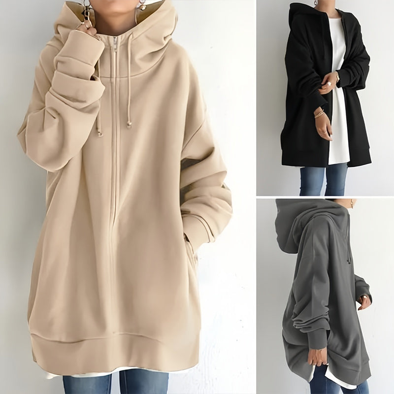 🔥Women's Autumn/Winter Zipper Hooded Sweater