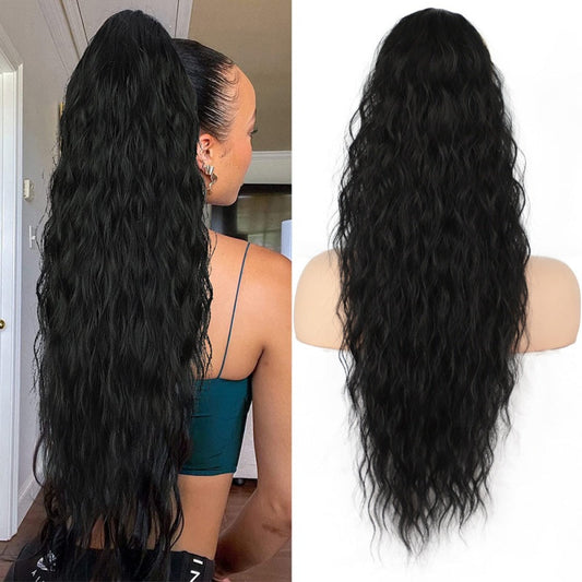 2025 HOT SALE🔥Curly Wavy Frizzy Hair Extension with Ponytail