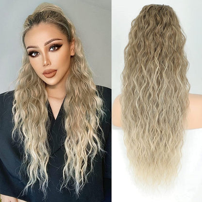 2025 HOT SALE🔥Curly Wavy Frizzy Hair Extension with Ponytail