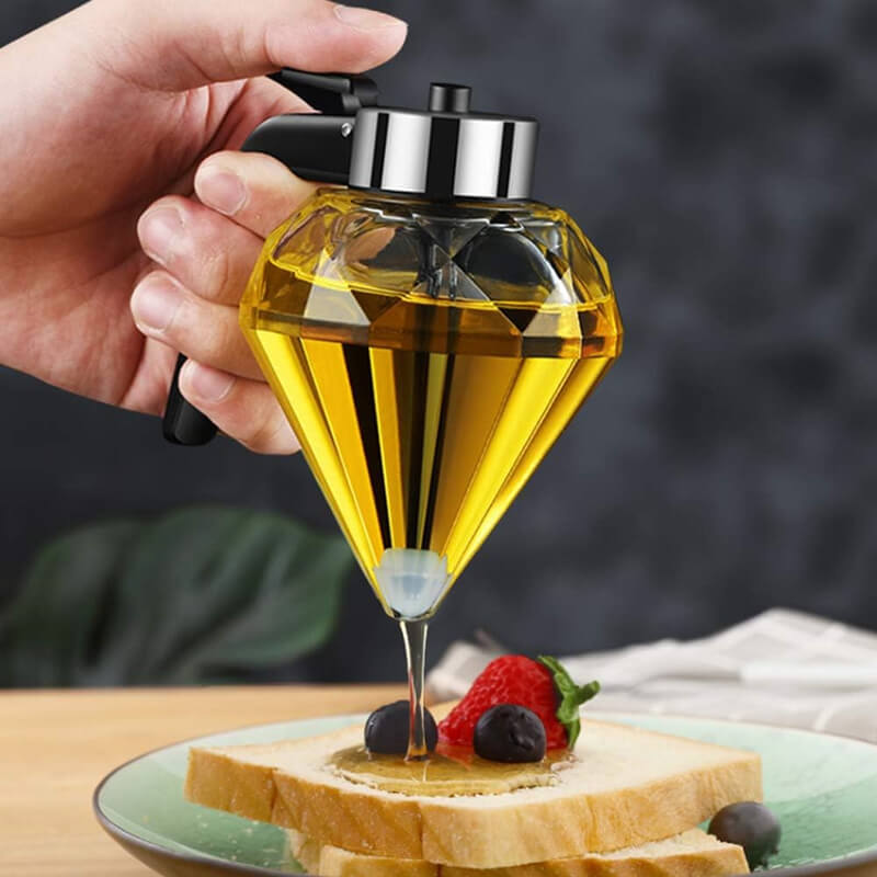 Household Diamond Glass Press Leak-proof Oil Dispenser